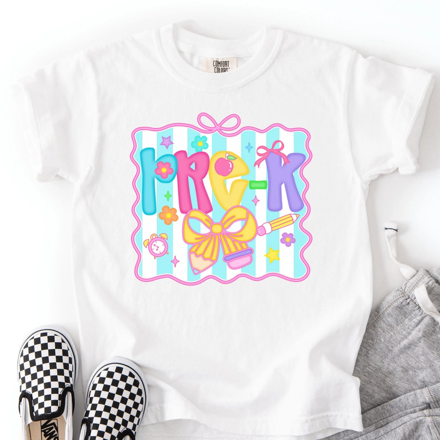 Comfort Colors Preschool Kids Shirt, Pre K Grade Youth Shirt, Kindergarten Shirt, Pre K Tee, Back to School Shirt, Kids School Tee