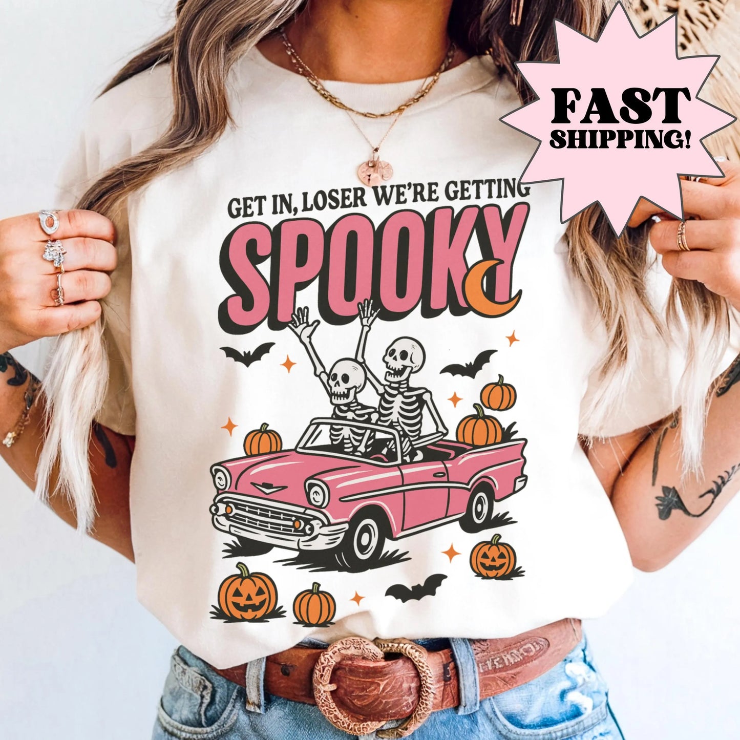Get In Loser Were Getting Spooky Comfort Colors Tee