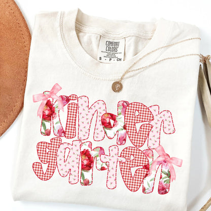 Comfort Colors Teacher Shirt, Kindergarten Teacher Shirt, Kindergarten Shirt, Floral Back to School Shirt, Custom Teacher Appreciation Tee