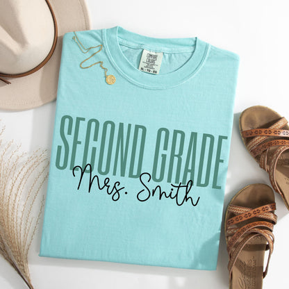 Comfort Colors Teacher Shirt, Second Grade Teacher Shirt, 2nd Grade Teacher Shirt, 2nd Grade Teacher Tee, Back to School Shirt, Teacher Tee