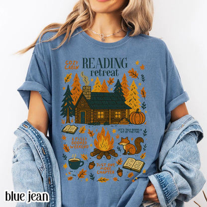 Cozy Cabin Reading Comfort Colors Tee