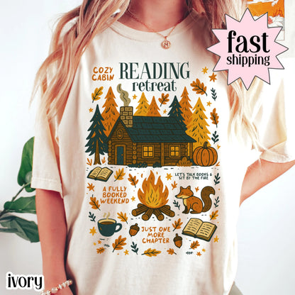 Cozy Cabin Reading Comfort Colors Tee