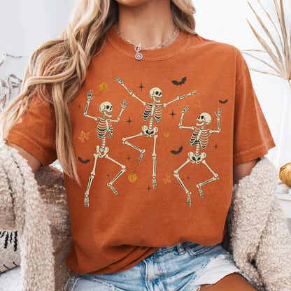 Dancing Skeleton Fall Comfort Colors Tee