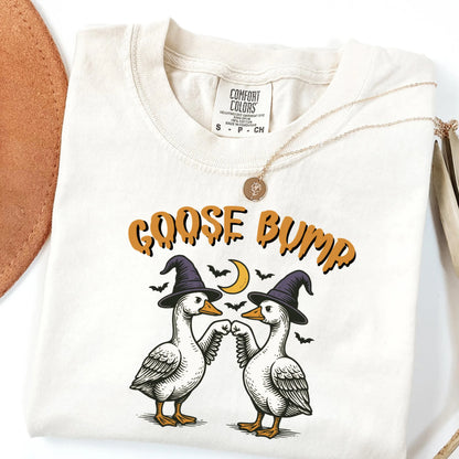 Fist Bumping Halloween Goose Comfort Colors Tee