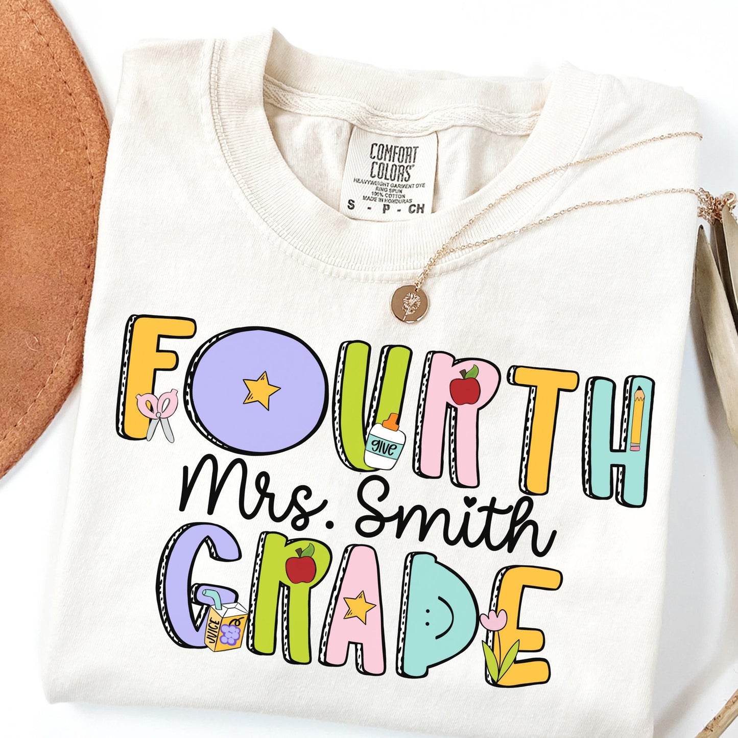 Comfort Colors Teacher Shirt, Fourth Grade Teacher Shirt, 4th Grade Teacher Shirt, Back to School Shirt, Custom Teacher Appreciation Tee