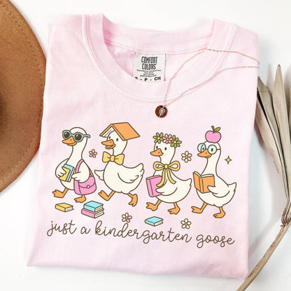 Comfort Colors Teacher Shirt, Kindergarten Teacher Teacher Shirt, Goose Shirt, Kinder Teacher Shirt, Back to School Shirt, Teacher Tee
