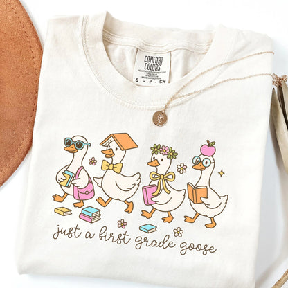 Comfort Colors Teacher Shirt, First Grade Teacher Shirt, Goose Shirt, 1st Grade Teacher Shirt, Back to School Shirt, Teacher Appreciation