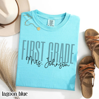 Comfort Colors Teacher Shirt, First Grade Teacher Shirt, 1st Grade Teacher Shirt, 1st Grade Teacher Tee, Back to School Shirt, Teacher Tee