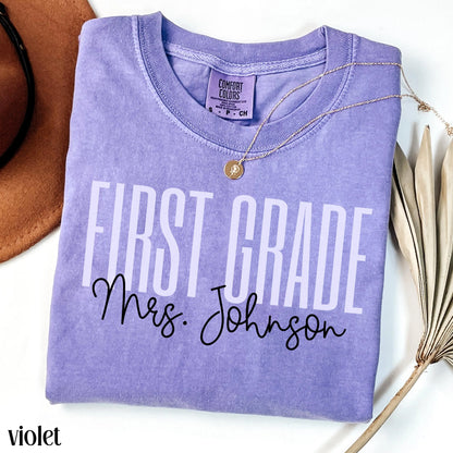 Comfort Colors Teacher Shirt, First Grade Teacher Shirt, 1st Grade Teacher Shirt, 1st Grade Teacher Tee, Back to School Shirt, Teacher Tee