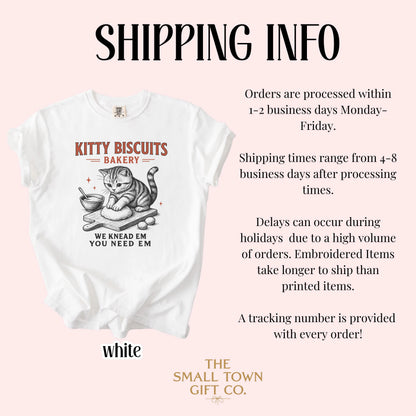 Comfort Colors Cat Shirt, Funny Cat Shirt, Sourdough Shirt, Cat Meme Shirt, Cat T Shirt, Biscuit Shirt, Bakery Tee, Kitty Lover Gift Tee