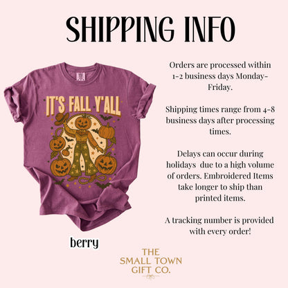 Western Country Pumpkin Comfort Colors Fall Tee