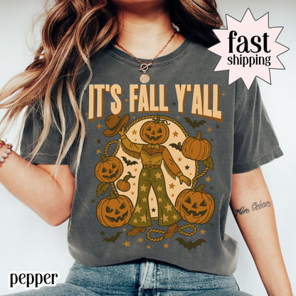Western Country Pumpkin Comfort Colors Fall Tee