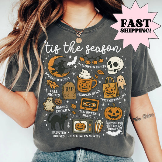 Cute Ghost Halloween Comfort Colors Tee