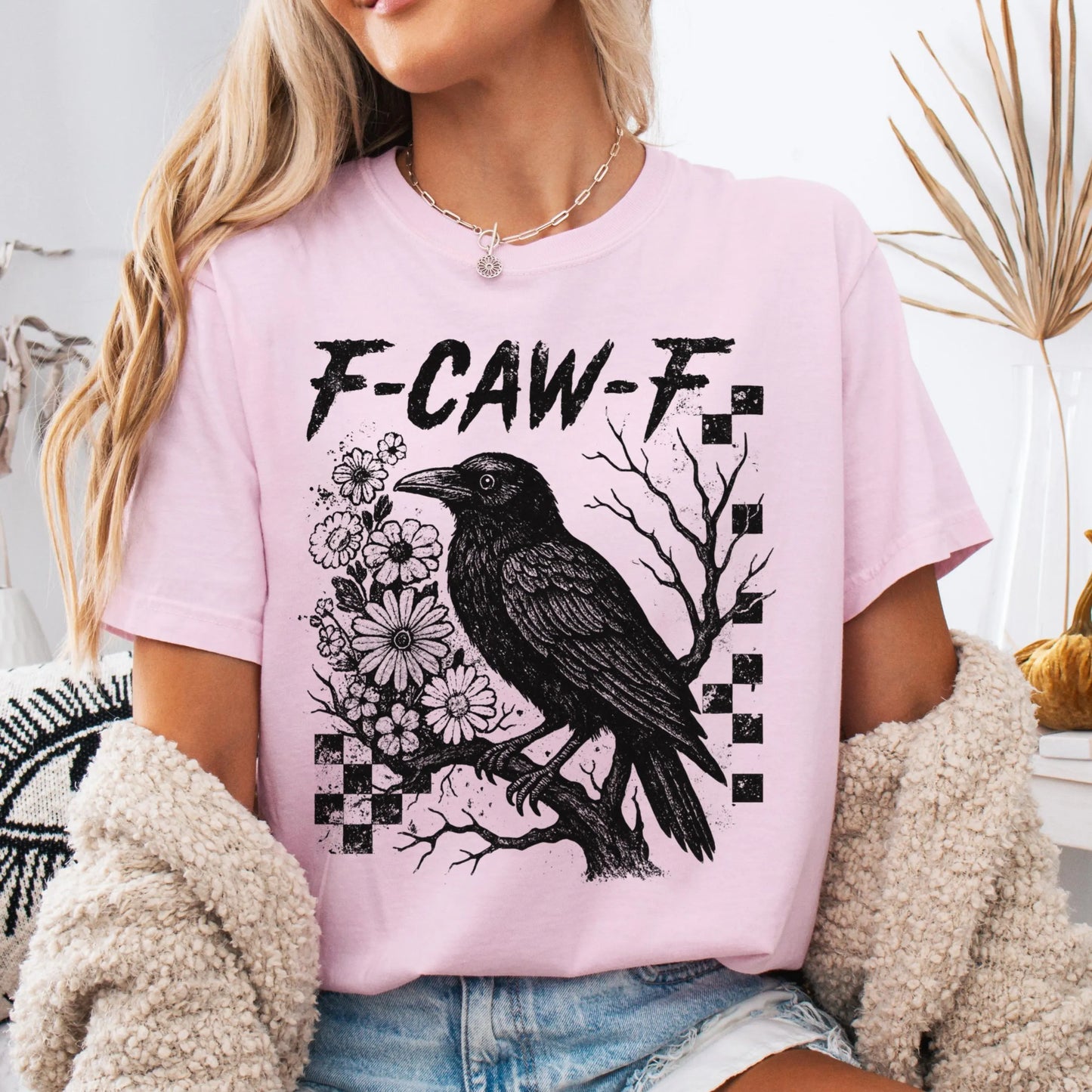 Funny F-CAW-F Crow Comfort Colors Tee