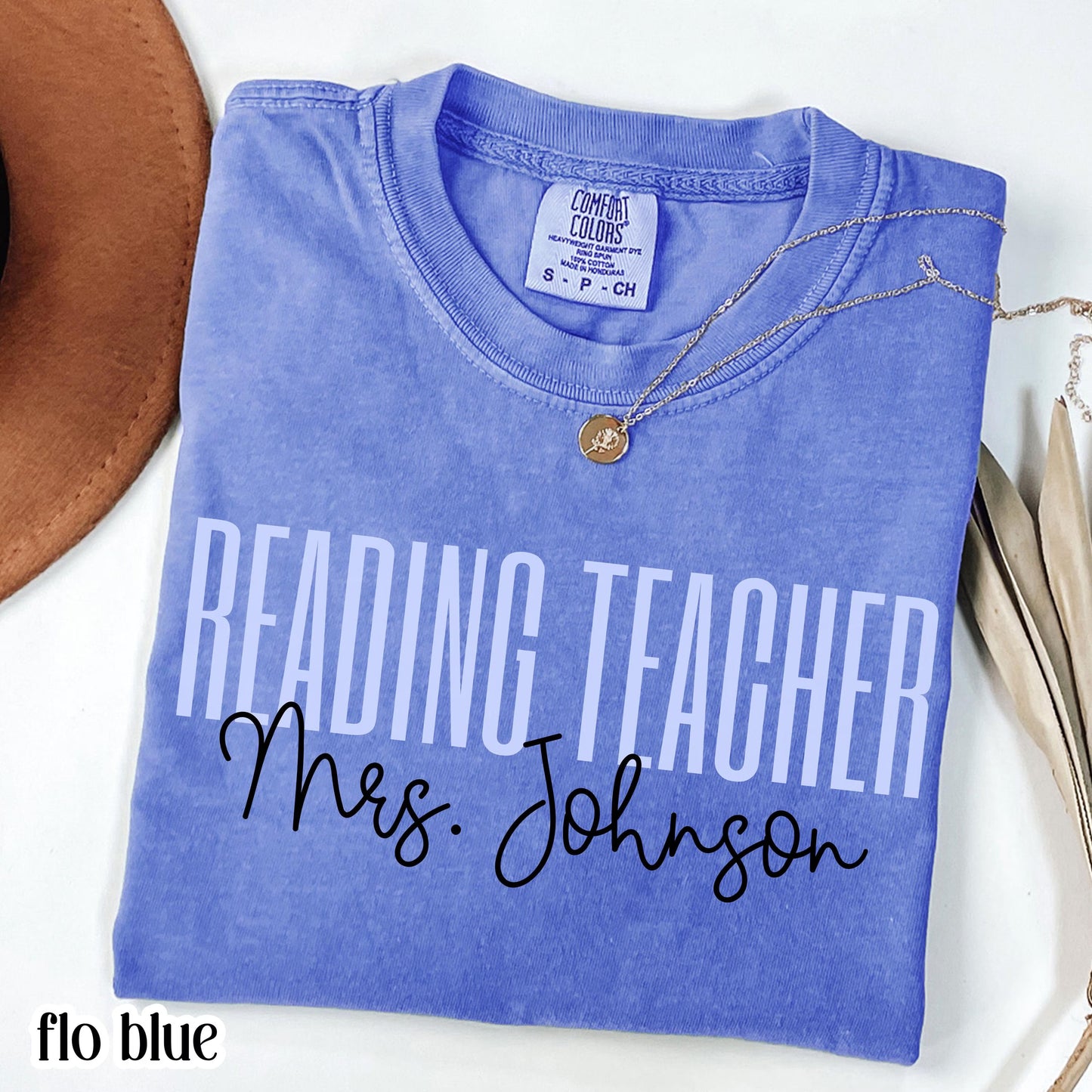 Comfort Colors Reading Teacher Shirt Dyslexia Reading Specialist Tee Back to School TShirt Custom Name Literacy Teacher Appreciation Tee