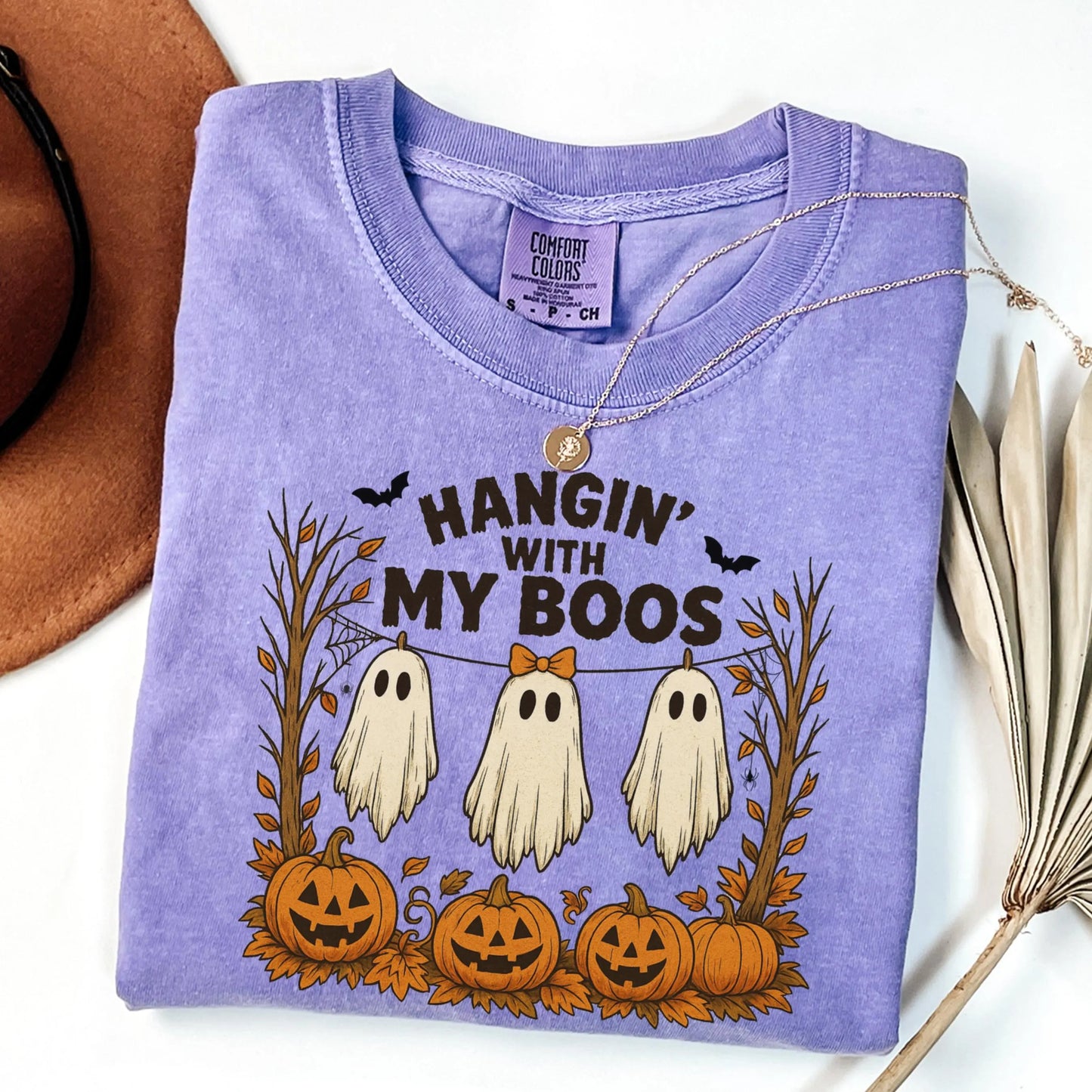 Hanging With My Boos Ghost Comfort Colors Tee