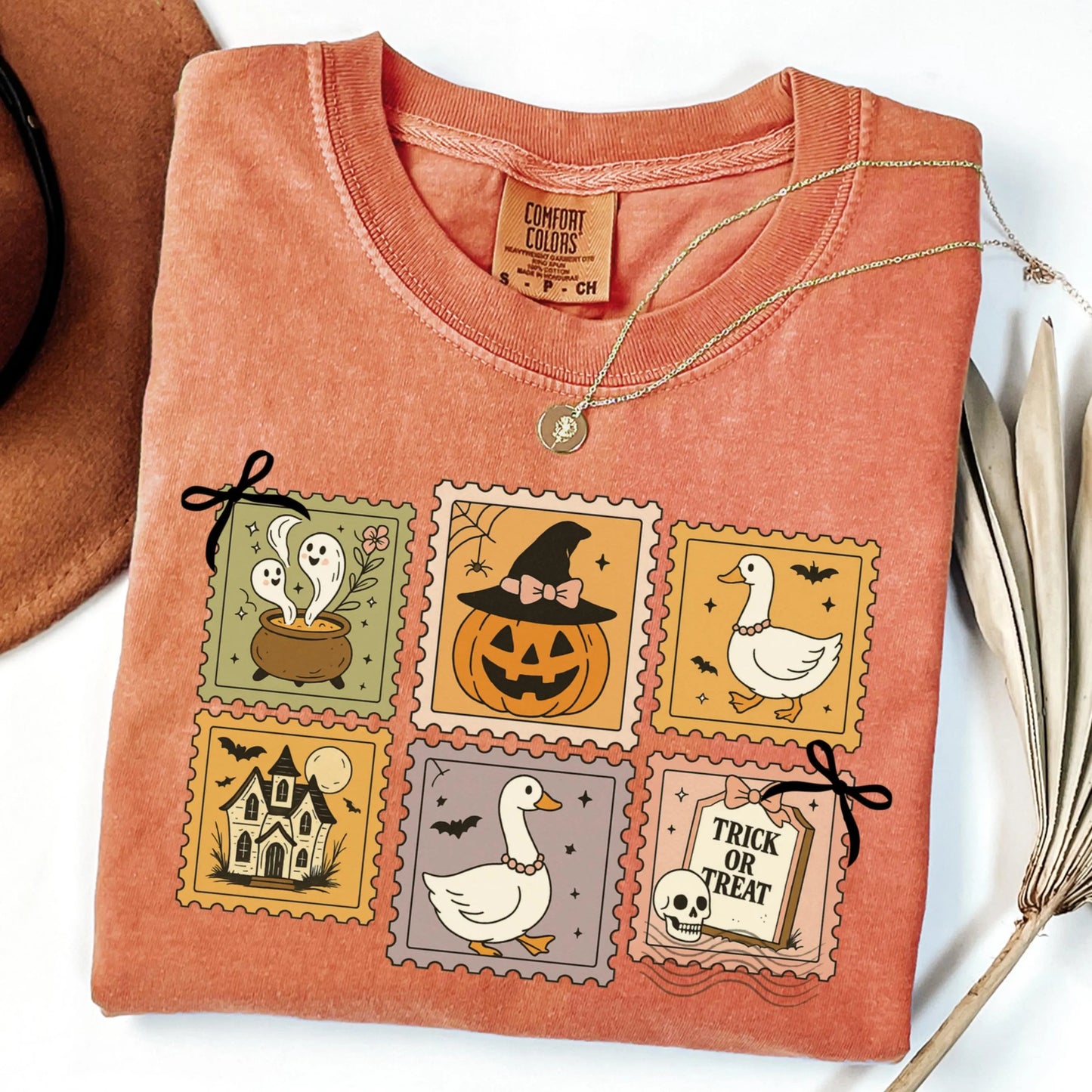 Vintage Halloween Stamp Comfort Colors Tee