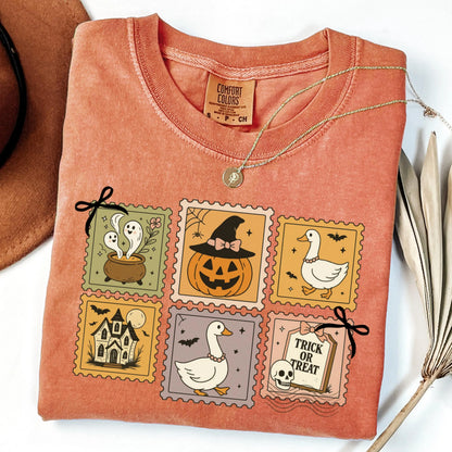Vintage Halloween Stamp Comfort Colors Tee