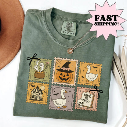 Vintage Halloween Stamp Comfort Colors Tee