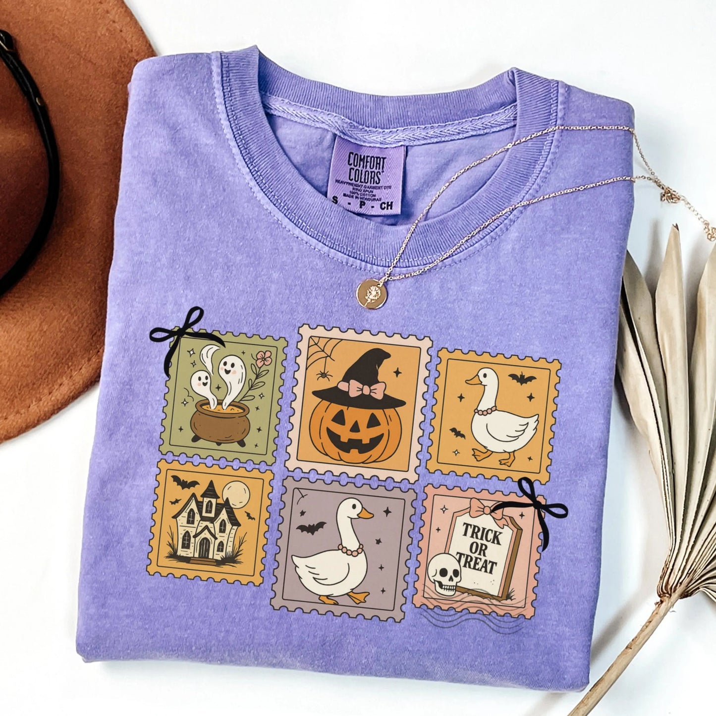 Vintage Halloween Stamp Comfort Colors Tee