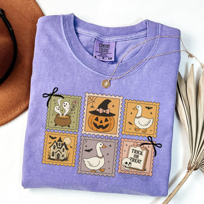 Vintage Halloween Stamp Comfort Colors Tee