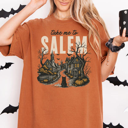 Take Me To Salem Comfort Colors Halloween Tee