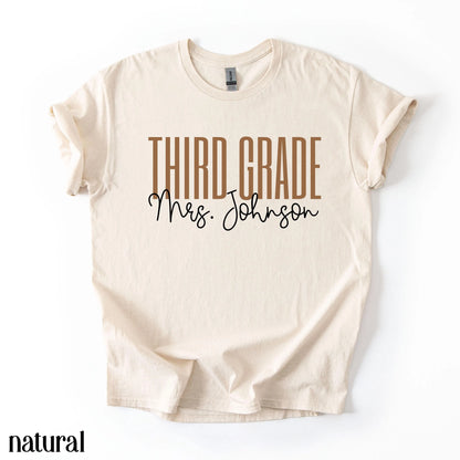Teacher Shirt, Kindergarten Teacher Shirt Preschool TShirt, Custom Teacher Back to School Plus Size T-Shirt, Second Grade Teacher Tee