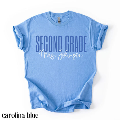 Teacher Shirt, Kindergarten Teacher Shirt Preschool TShirt, Custom Teacher Back to School Plus Size T-Shirt, Second Grade Teacher Tee