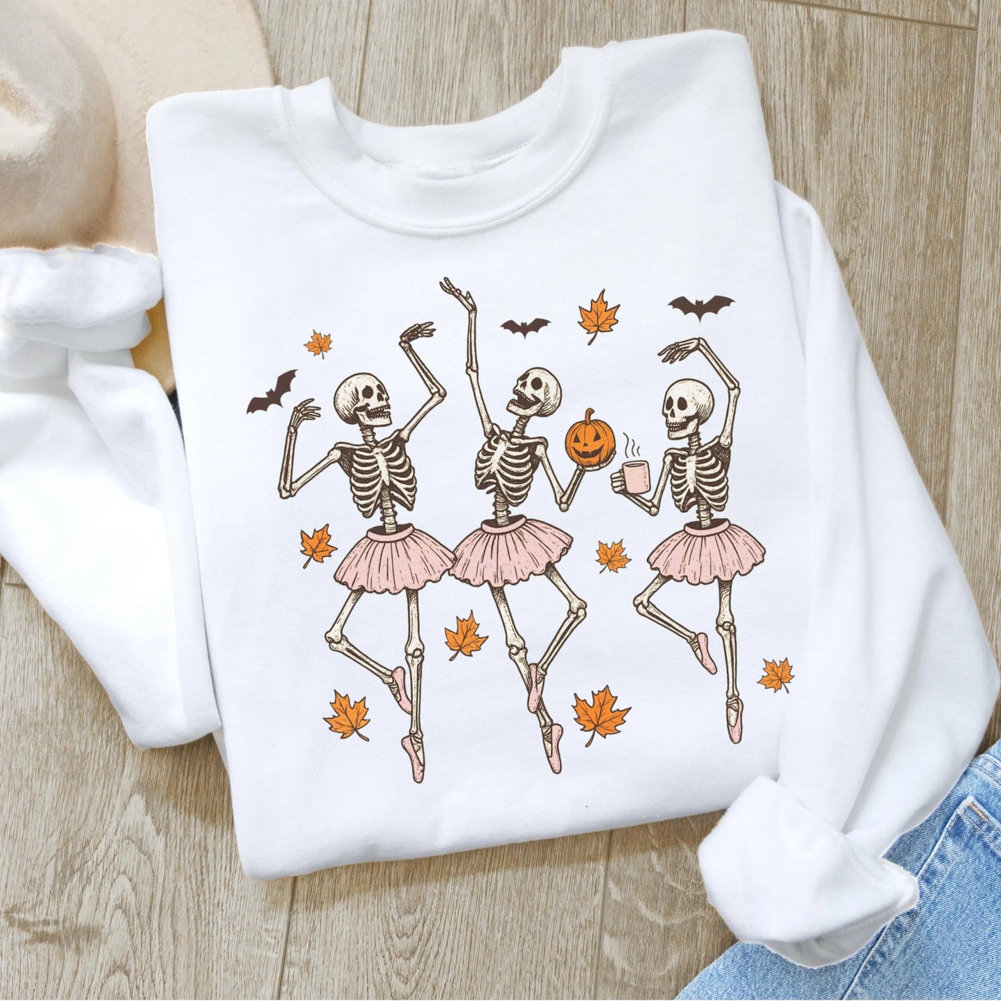 Ballerina Skeletons Gildan Sweatshirt