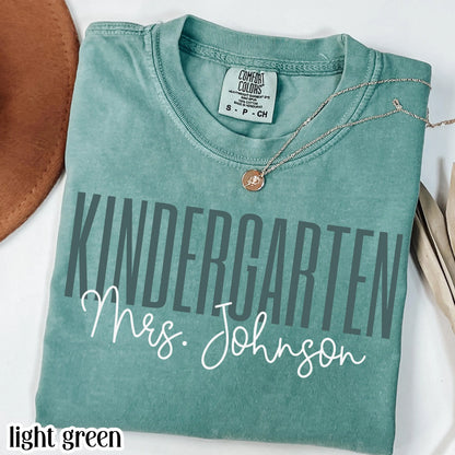 Comfort Colors Teacher Shirt, Kindergarten Teacher Shirt, Kindergarten Shirt, Back to School Shirt, Custom Teacher Appreciation Tee