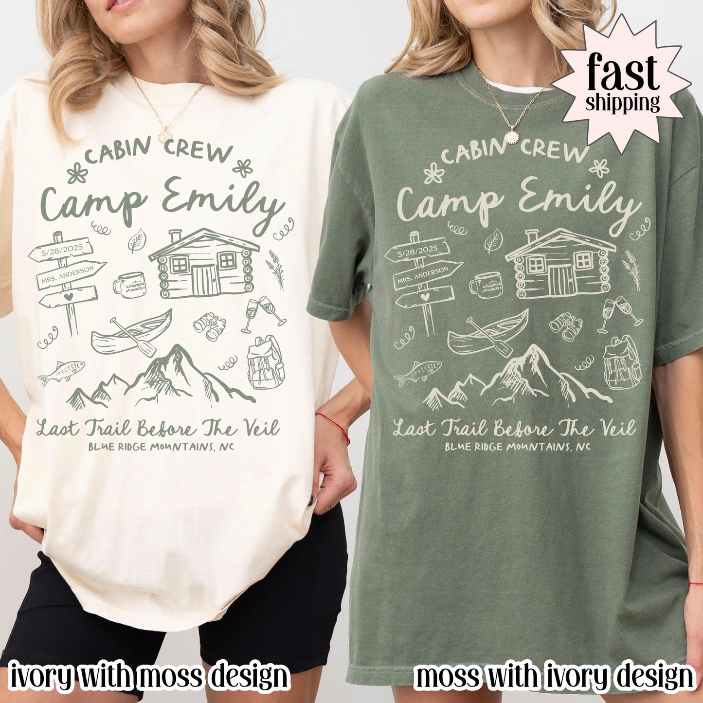 Camp Bachelorette Party Shirt, Custom Bachelorette Comfort Colors, Cabin Mountain Bride Tee, Hiking Bridal Party,  Lake Tshirt, Girls Trip,