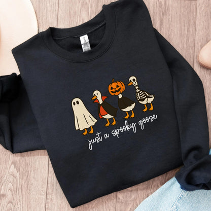 Silly Spooky Goose Halloween Sweatshirt