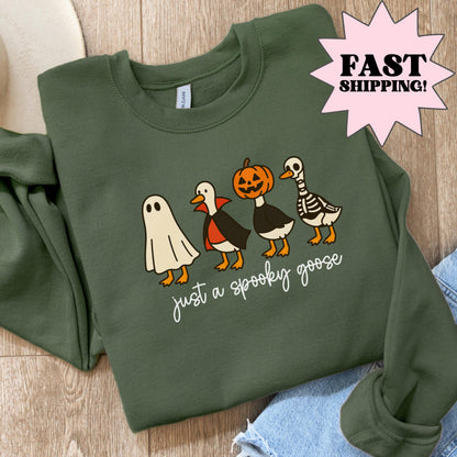 Silly Spooky Goose Halloween Sweatshirt