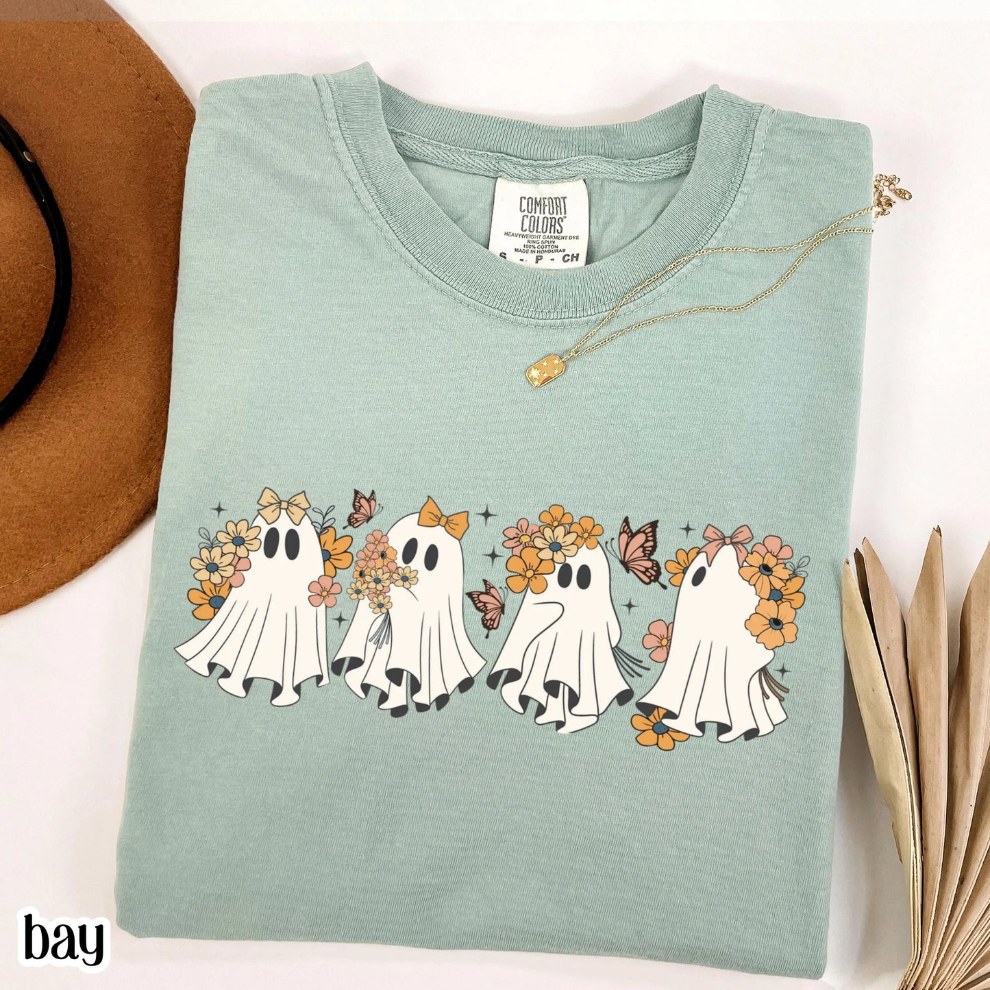 Retro Ghost Halloween Comfort Colors Tee