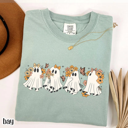 Retro Ghost Halloween Comfort Colors Tee