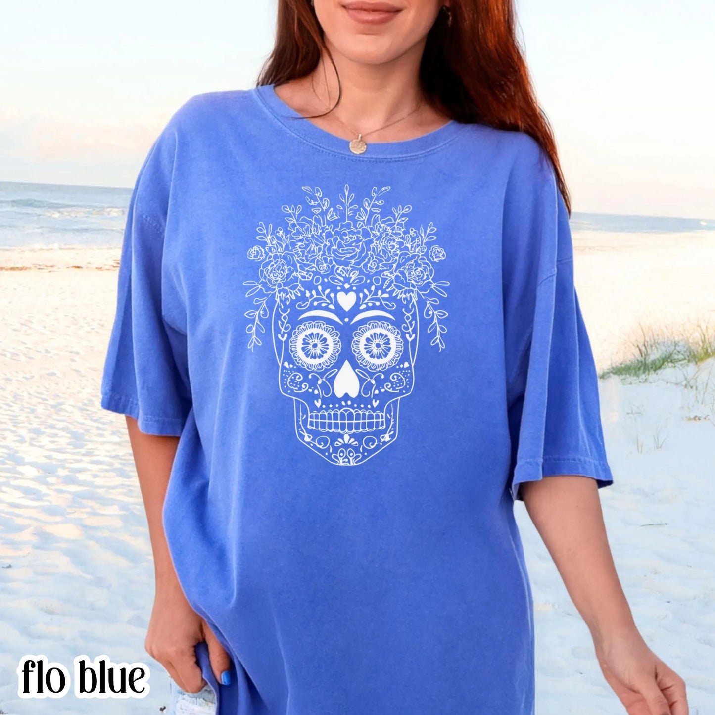 Day Of The Dead Comfort Colors Dia De Los Muertos Shirt Sugar Skull Calaveras De Azúcar Tee Mexican Skeleton TShirt Halloween Costume