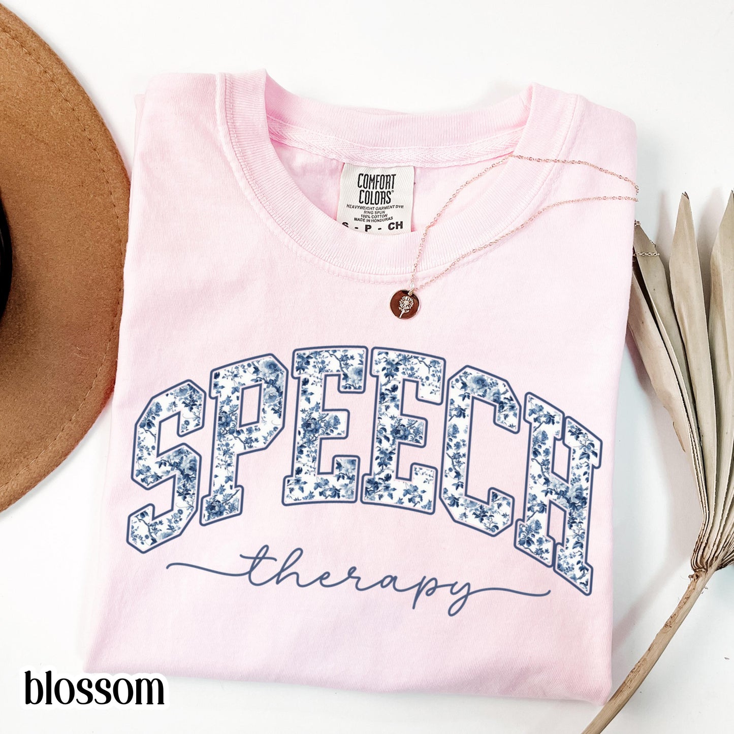 Speech Therapy Comfort Color Shirt Toile de Jouy Speech Language Pathologist Tshirt SLP Christmas Gift New Speech Therapist Floral Tee