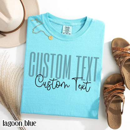 Custom Text Comfort Colors Shirt Teacher Back to School Shirt Matching Team Tshirt Personalized Name Tee Preschool First Grade Nurse T-shirt
