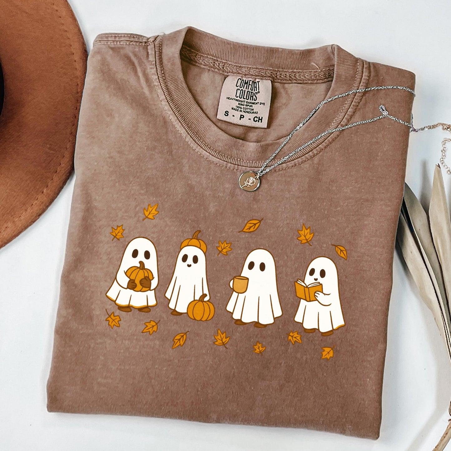 Cute Cozy Fall Ghost Comfort Colors Tee