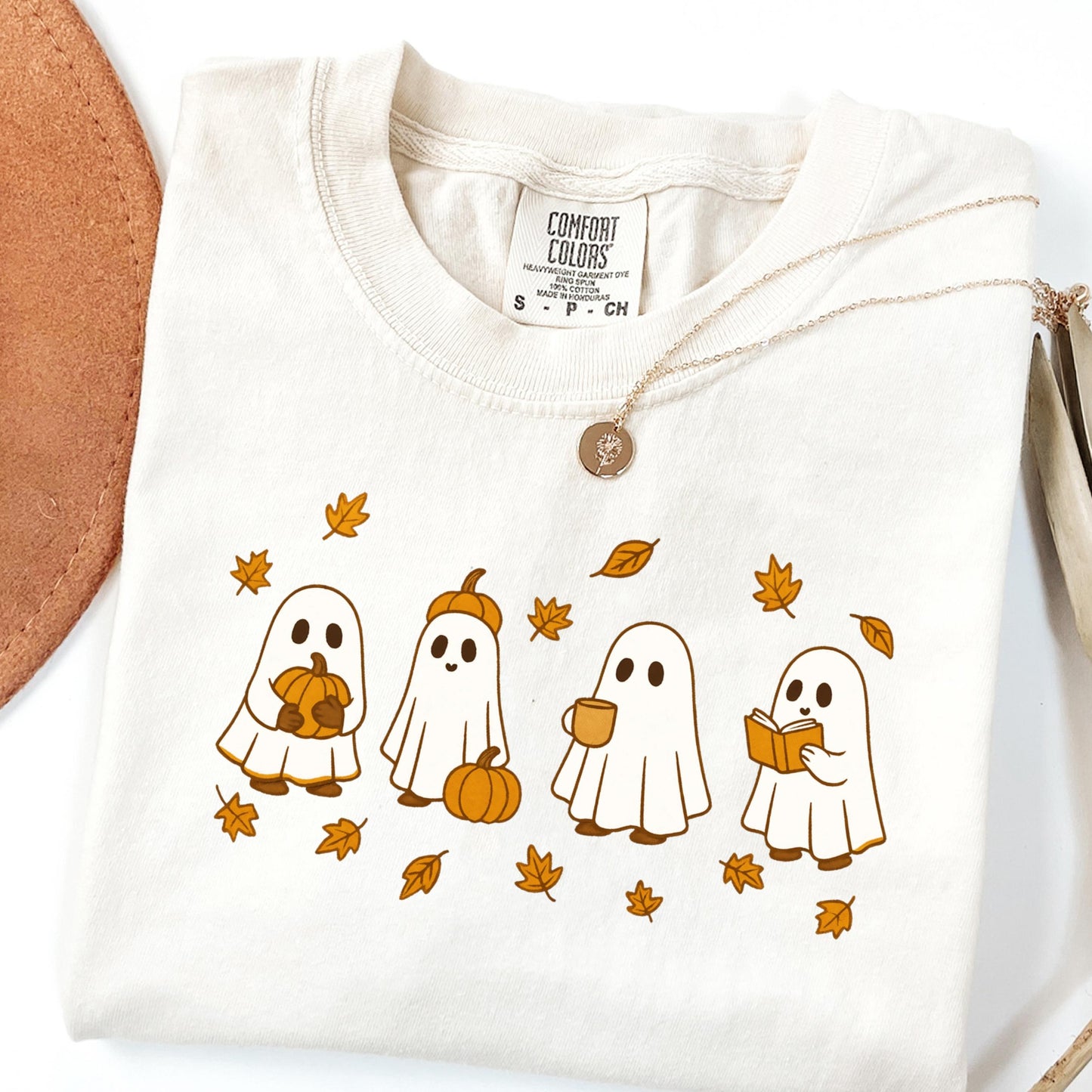 Cute Cozy Fall Ghost Comfort Colors Tee