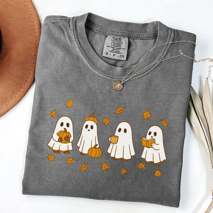 Cute Cozy Fall Ghost Comfort Colors Tee