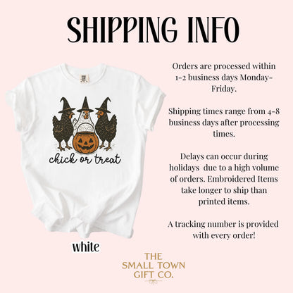 Witch Chicken Halloween Comfort Colors Tee