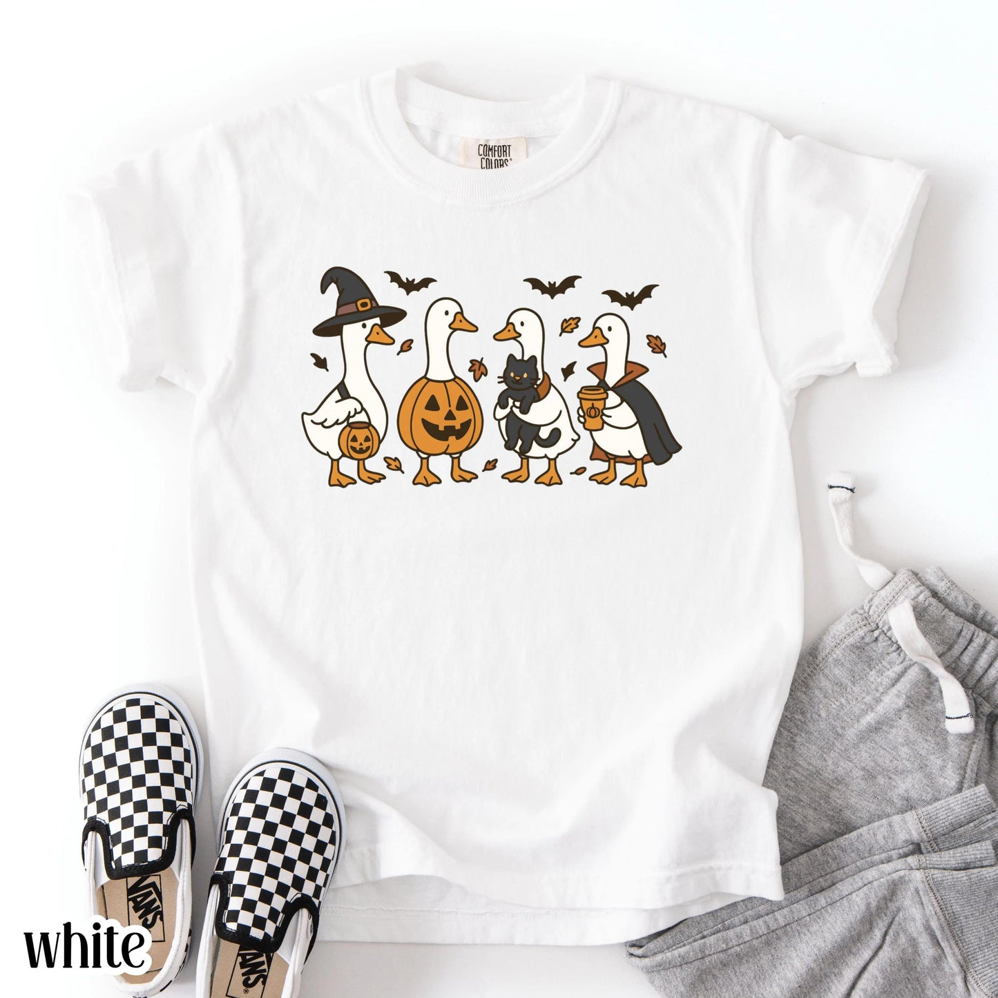 Comfort Colors Kids Halloween Shirt, Goose Shirt, Youth Halloween Shirt, Silly Goose Shirt, Fall Shirt, Spooky Shirt, Pumpkin Costume Shirt