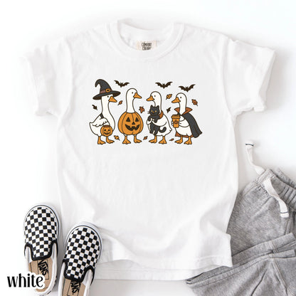 Comfort Colors Kids Halloween Shirt, Goose Shirt, Youth Halloween Shirt, Silly Goose Shirt, Fall Shirt, Spooky Shirt, Pumpkin Costume Shirt
