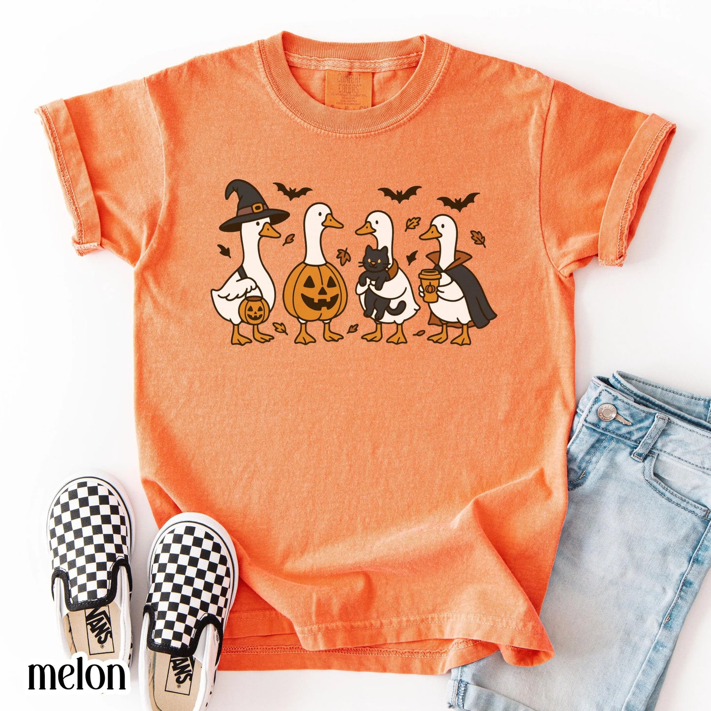 Comfort Colors Kids Halloween Shirt, Goose Shirt, Youth Halloween Shirt, Silly Goose Shirt, Fall Shirt, Spooky Shirt, Pumpkin Costume Shirt