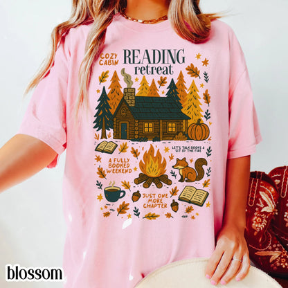 Cozy Cabin Reading Comfort Colors Tee