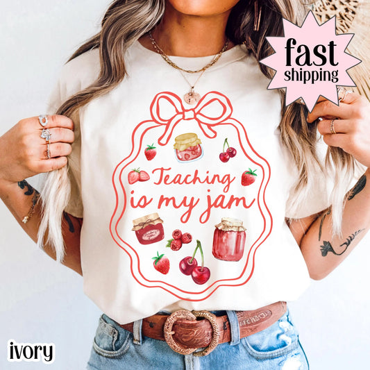 Comfort Colors Teacher Shirt, Kindergarten Teacher Shirt, Preschool Shirt, Pre K Teacher Tee, Educator Back to School Shirt, Is My Jam Tee