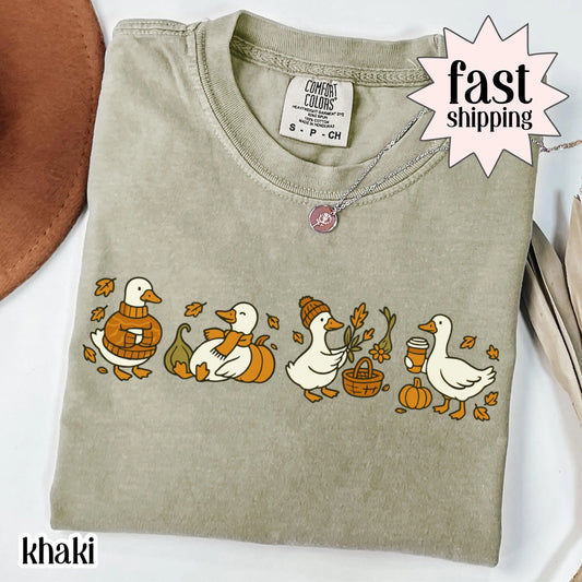 Cozy Silly Goose Fall Comfort Colors Tee