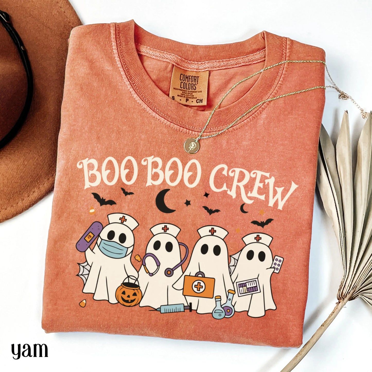 Boo Boo Ghost Halloween Nurse Comfort Colors Tee