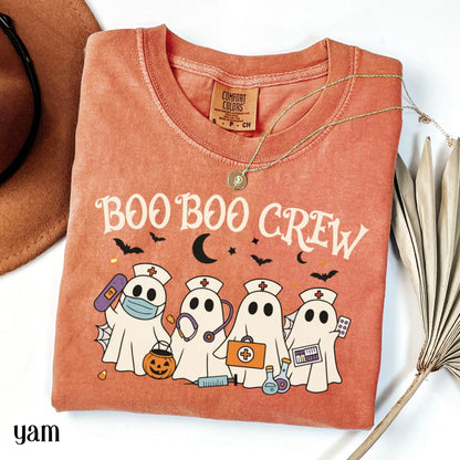 Boo Boo Ghost Halloween Nurse Comfort Colors Tee